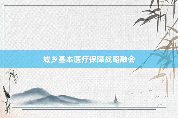 城乡基本医疗保障战略融会